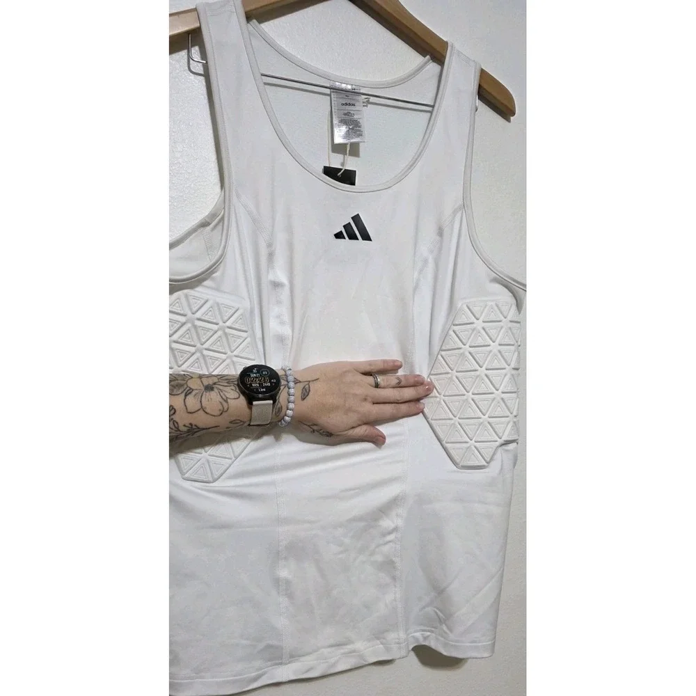 NWT Adidas Alphaskin Force Padded Basketball Compression Tank Top Shirt Men 2XLT